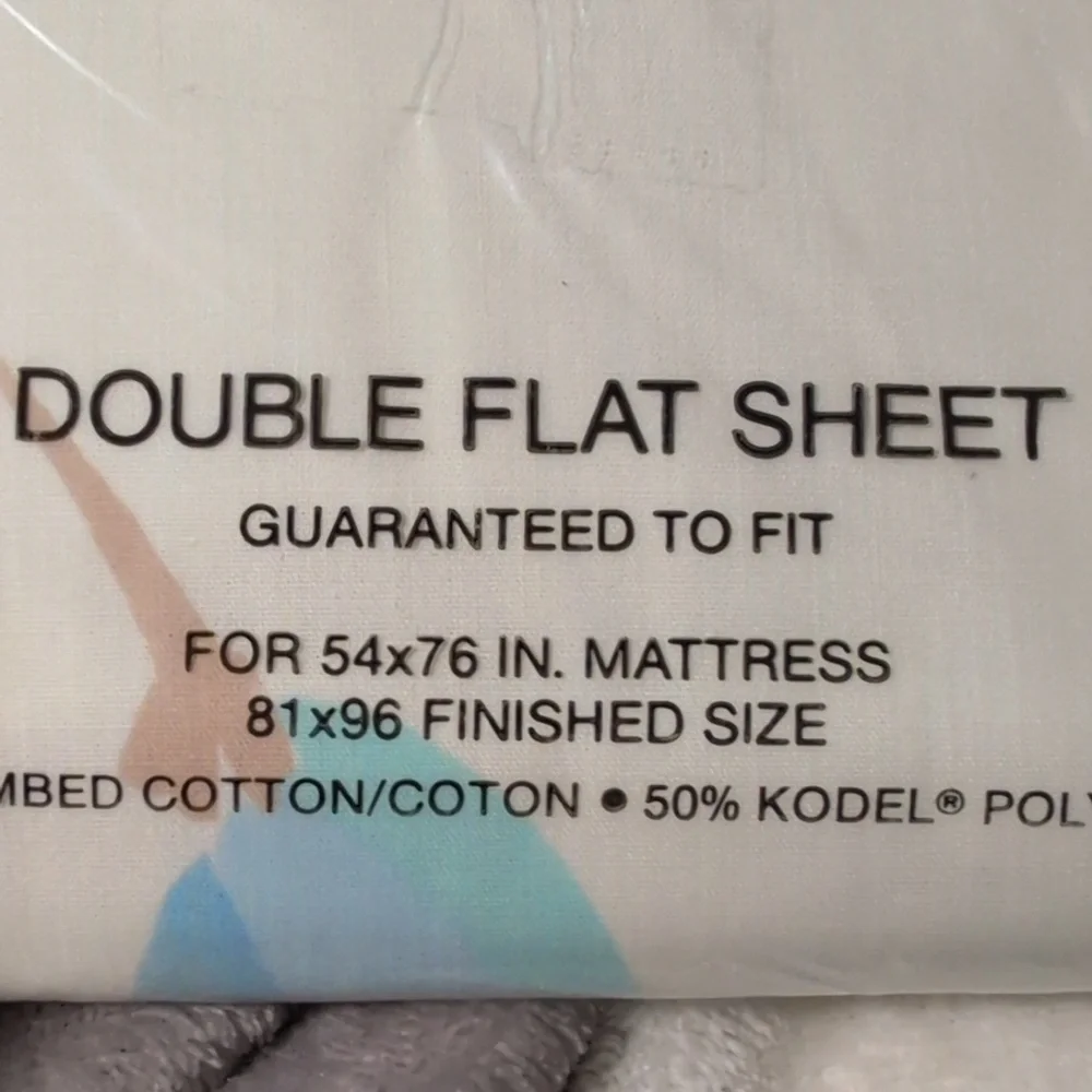 Vintage‎ Colorama Silk Poppies Floral Print Double/Full Flat Sheet NIP